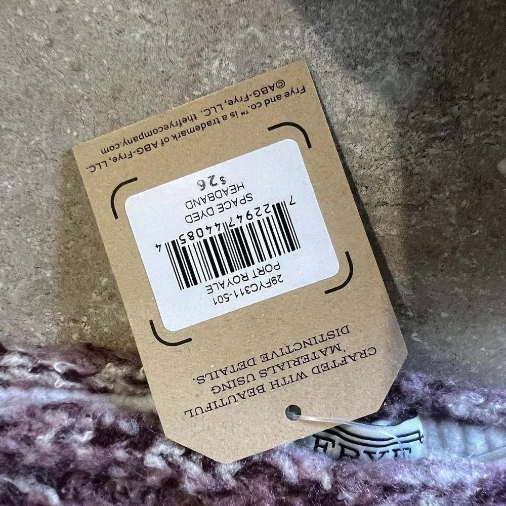 Frye and Co. Gorpcore Space Dyed Headband Port Royale Ear Warmer New With Tags